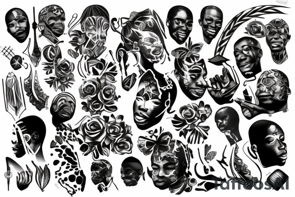 Black people tattoo idea