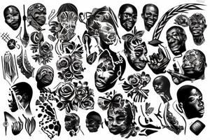 Black people tattoo idea