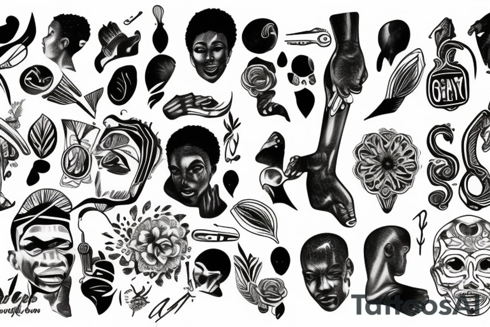 Black people tattoo idea