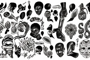 Black people tattoo idea