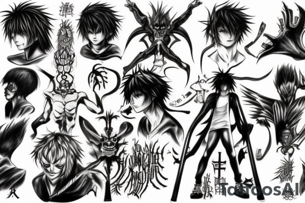 Ruck god of the death from anime death note tattoo idea