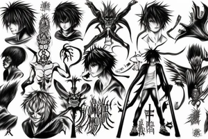 Ruck god of the death from anime death note tattoo idea