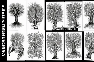 motorcycle road tree tattoo idea