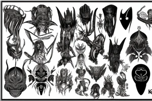 black alien project tattoo idea