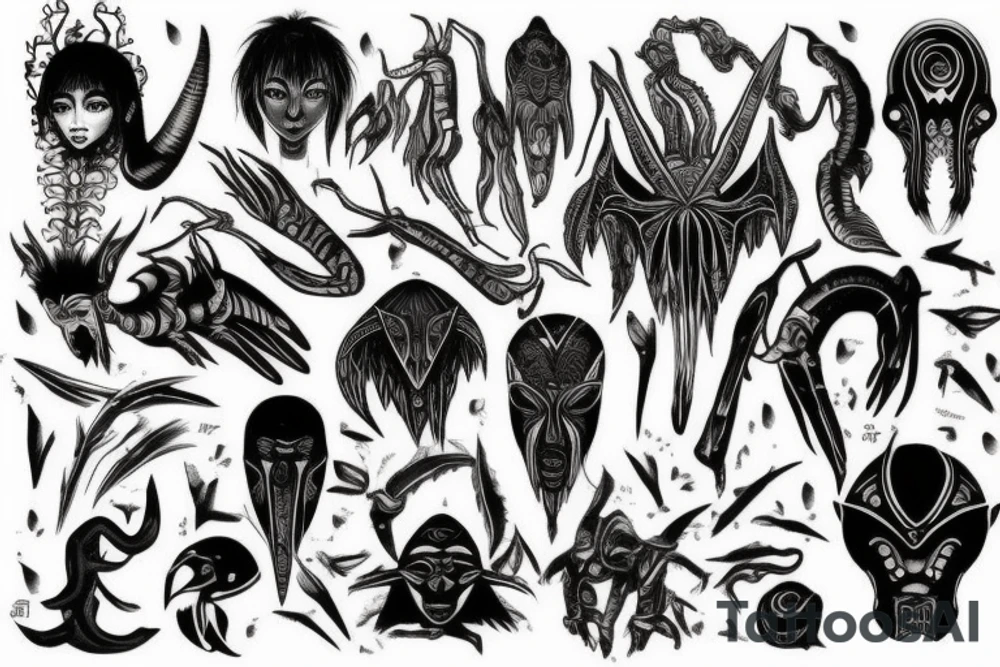 black alien project tattoo idea