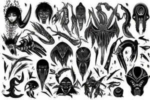 black alien project tattoo idea