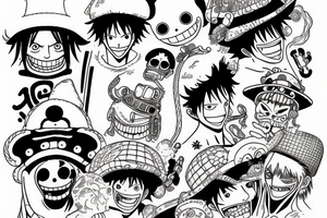 one piece tattoo idea