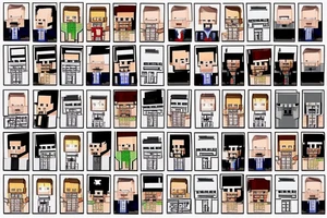 Joe Biden and Trump playing minecraft tattoo idea