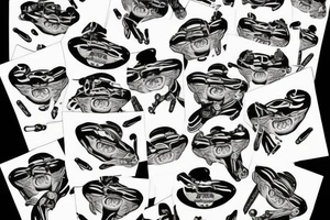 Spurred frog wears a cap tattoo idea
