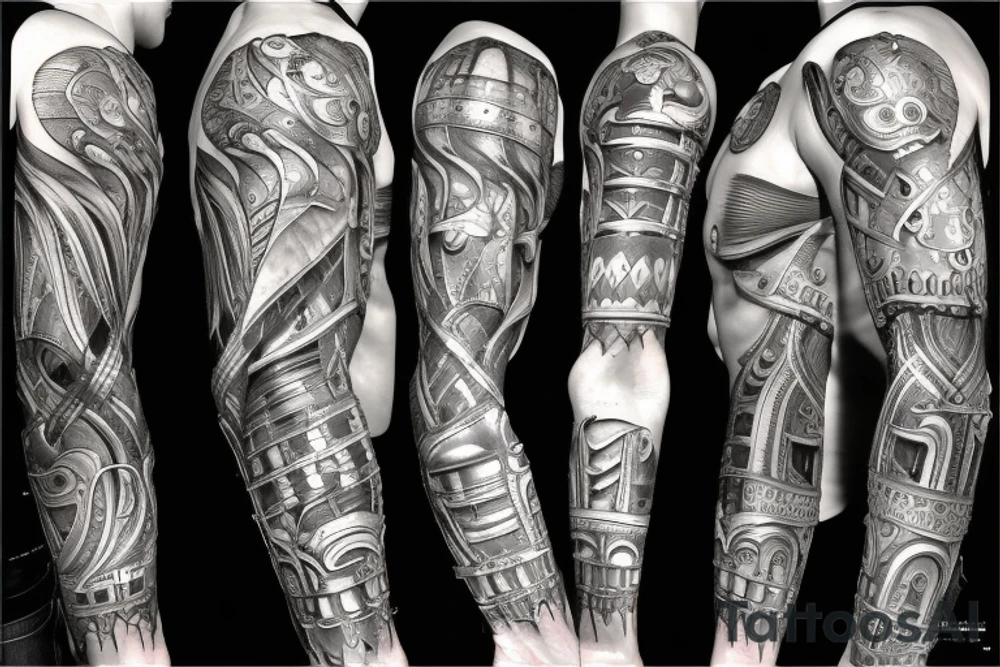 Full plate arm paladin tattoo idea