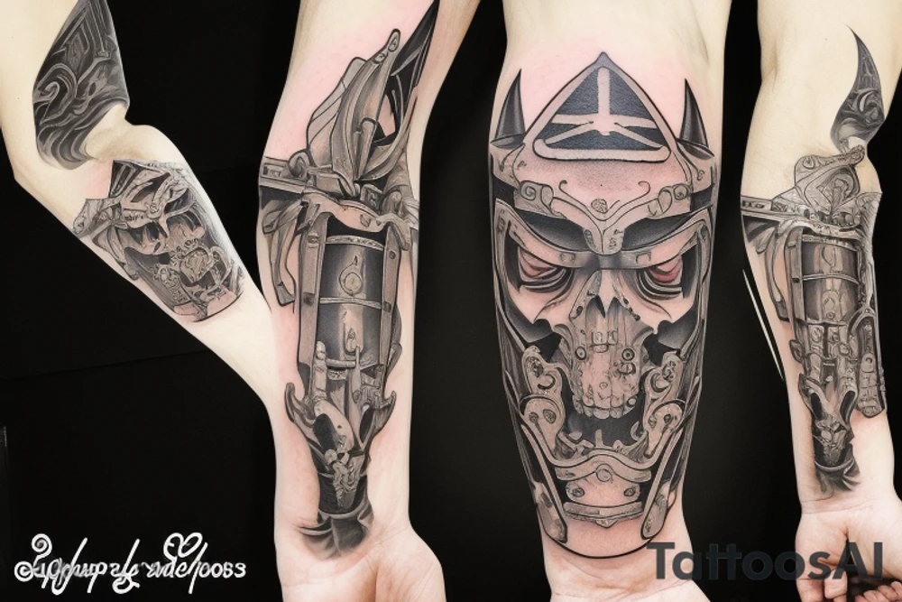 Full plate arm holy paladin tattoo idea