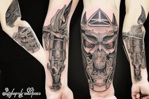 Full plate arm holy paladin tattoo idea