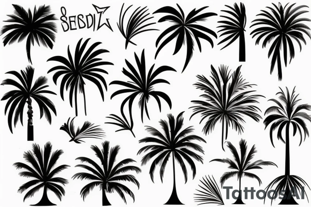 palm tree tattoo idea