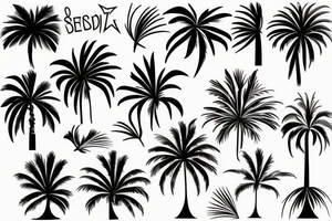 palm tree tattoo idea