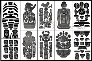 indian hieroglyphs tattoo idea