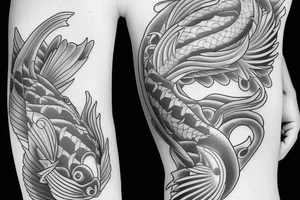 yin yang koi fish tattoo tattoo idea