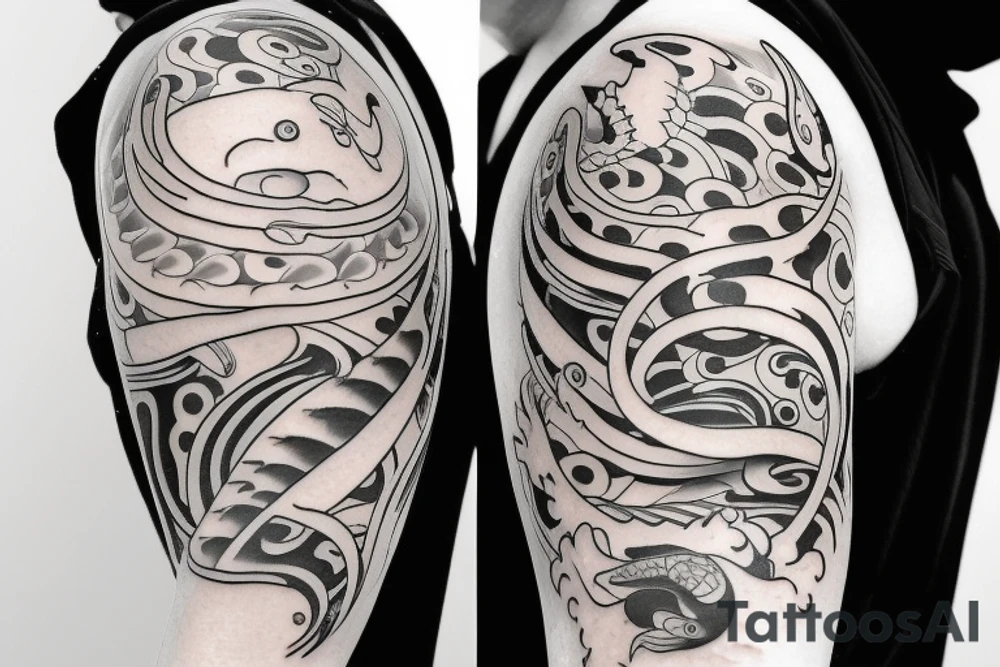 yin yang koi fish tattoo tattoo idea