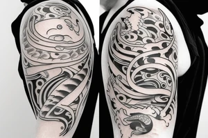 yin yang koi fish tattoo tattoo idea