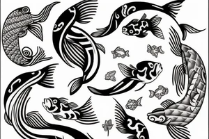yin yang koi fish tattoo tattoo idea