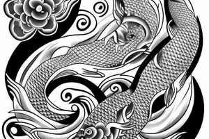 yin yang koi fish tattoo tattoo idea