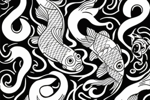 yin yang koi fish tattoo tattoo idea