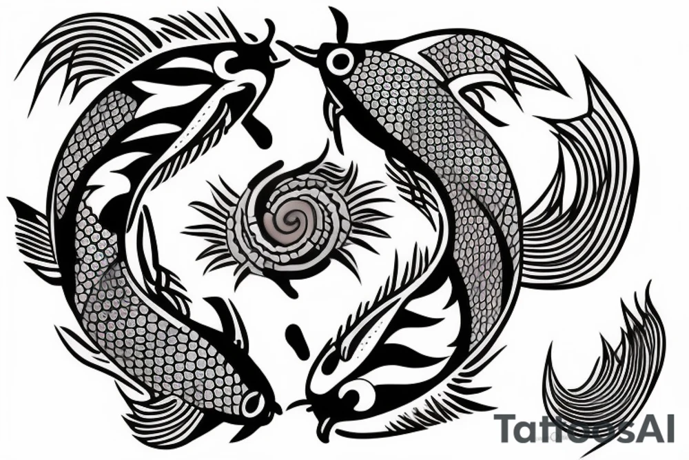 yin yang koi fish tattoo tattoo idea