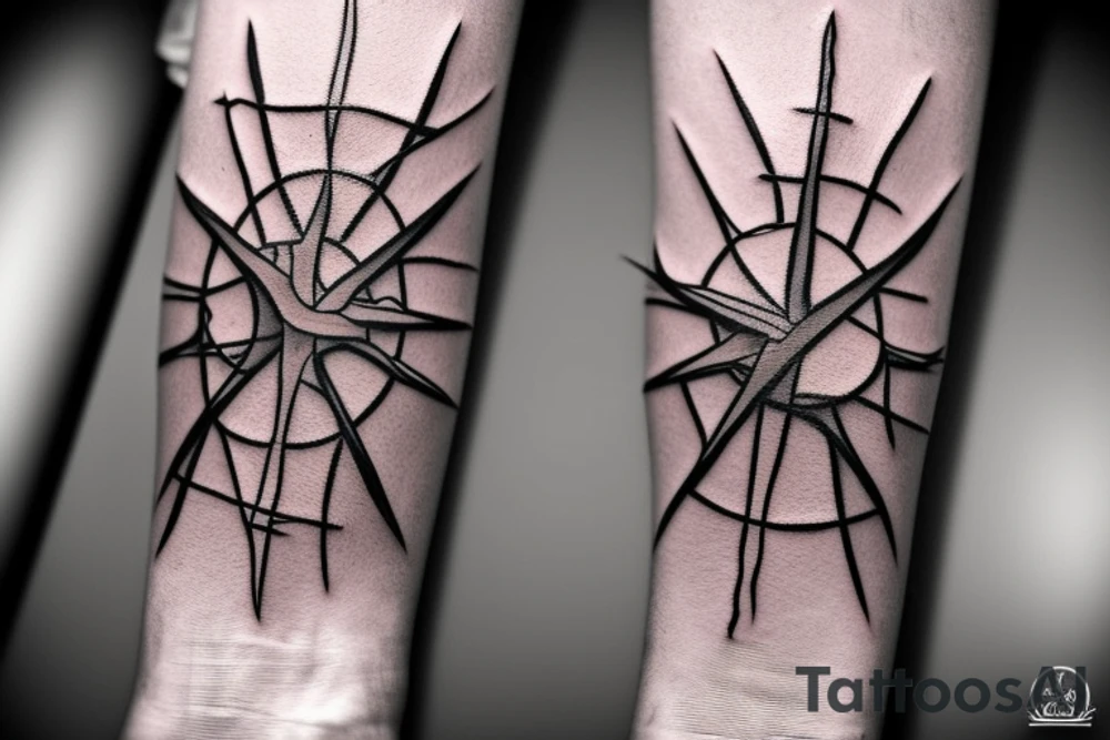 crown of thorns around the wrist tattoo idea