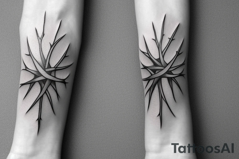crown of thorns around the wrist tattoo idea