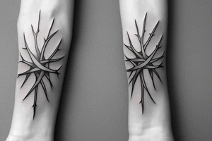 crown of thorns around the wrist tattoo idea