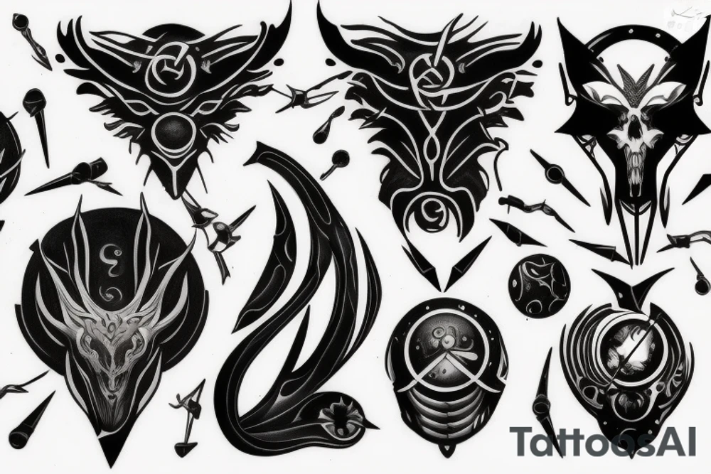 Alpha Noir / Omega White - Moonspell tattoo idea