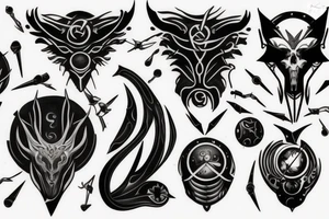 Alpha Noir / Omega White - Moonspell tattoo idea