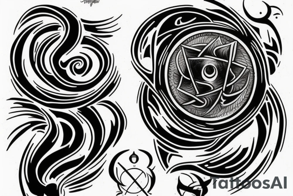 Alpha Noir / Omega White - Moonspell tattoo idea