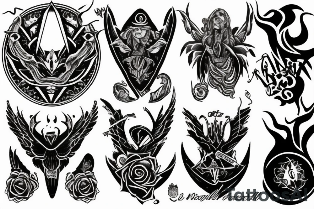 Alpha Noir / Omega White - Moonspell tattoo idea