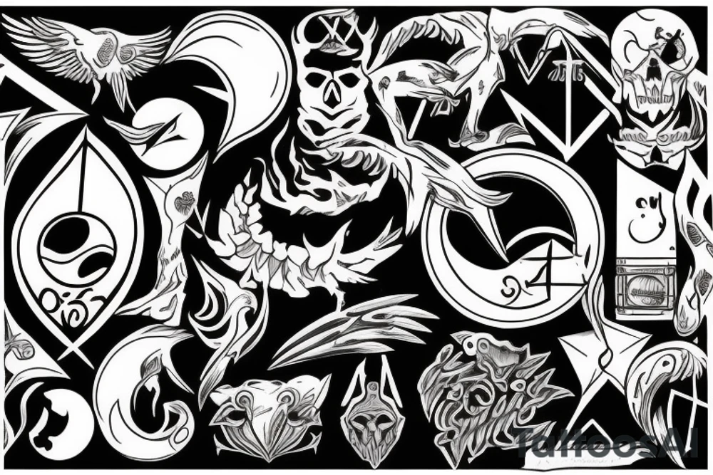 Alpha Noir / Omega White - Moonspell tattoo idea