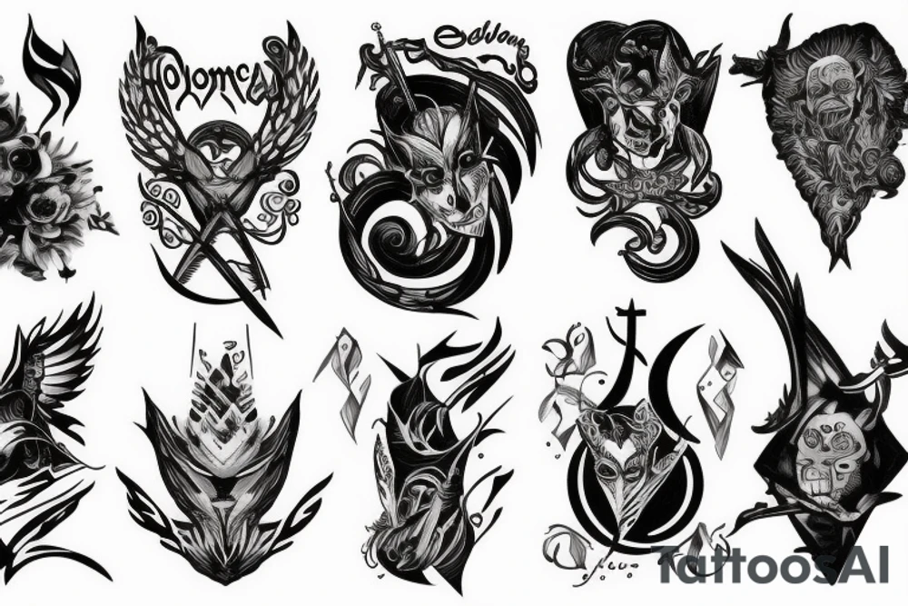 Alpha Noir / Omega White tattoo idea