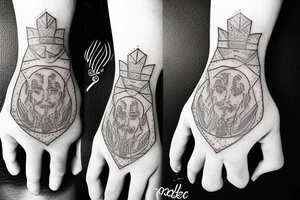 a man who points to his forehead with his index finger tattoo idea