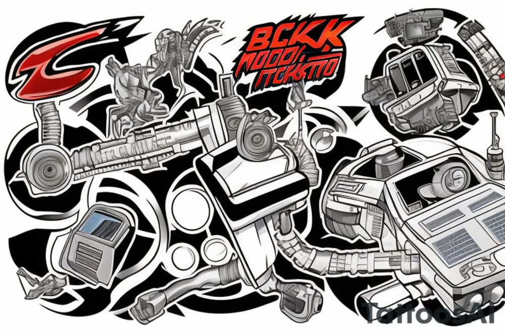 back to future, terminator, pokemon tattoo idea