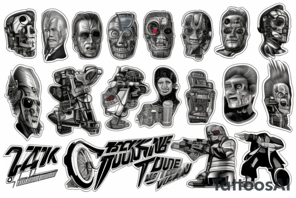 back to future, terminator, pokemon tattoo idea