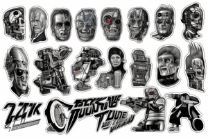 back to future, terminator, pokemon tattoo idea