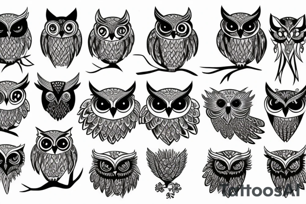 Fierce owl tattoo idea