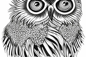 Fierce owl tattoo idea