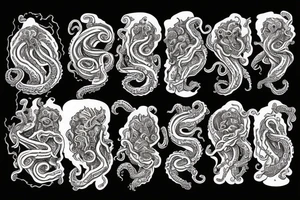 Cthulhu with tentacles destroy city tattoo idea