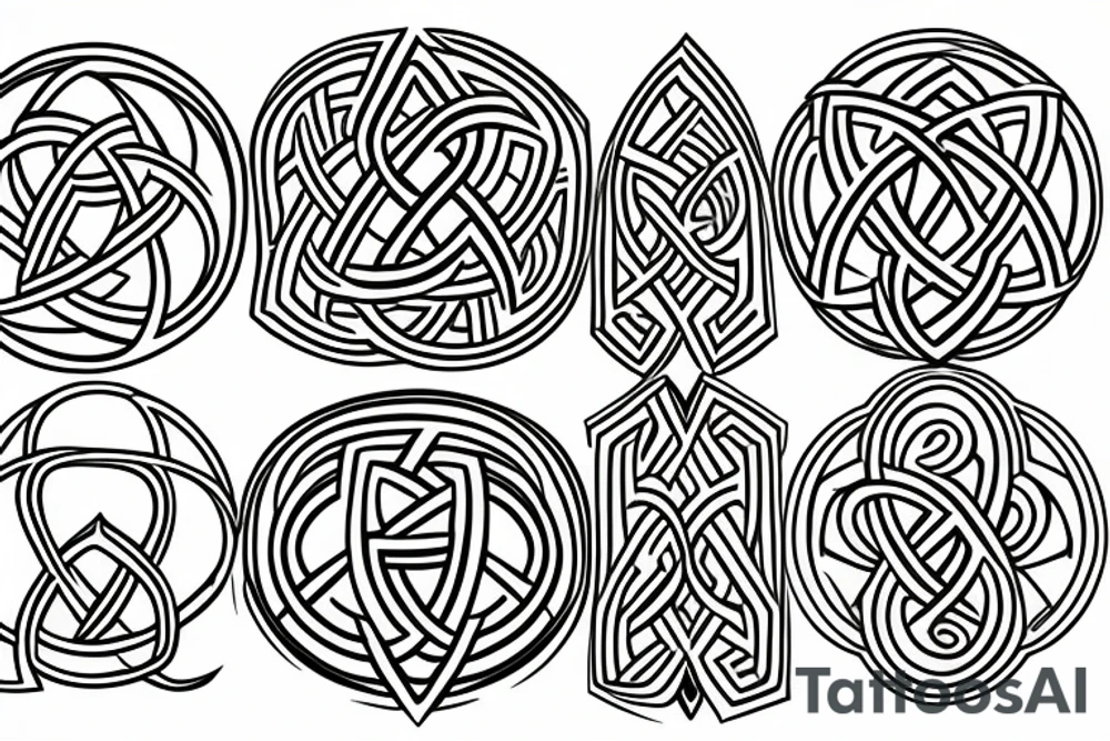 Triquetra geometric pattern tattoo idea