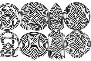 Triquetra geometric pattern tattoo idea