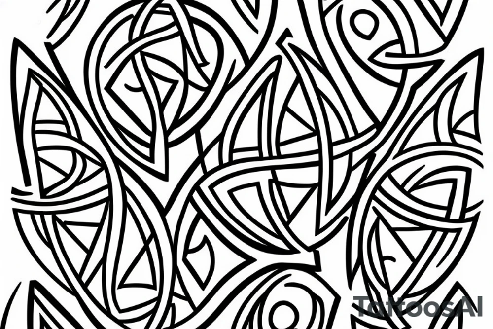 Triquetra geometric pattern tattoo idea