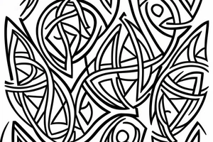 Triquetra geometric pattern tattoo idea