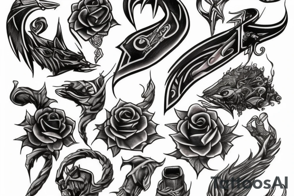 logo of izzet guild tattoo idea