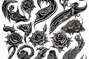 logo of izzet guild tattoo idea