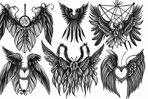 dreamcatcher with wings tattoo idea