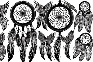 dreamcatcher with wings tattoo idea